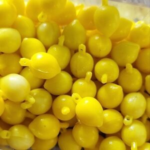 🍋 Beadtopia Yellow Lemon Acrylic Beads NWT Jewelry Crafts Accessories